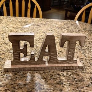 Eat wooden sign